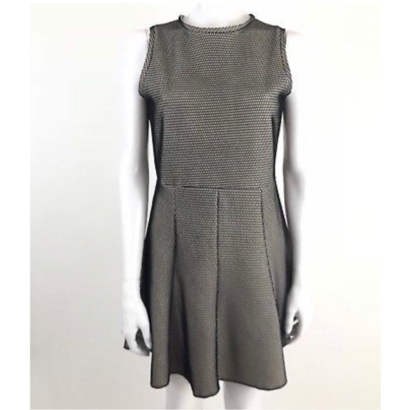 Zara Large Black Fishnet Overlay Sleeveless Dress - Picture 1 of 5